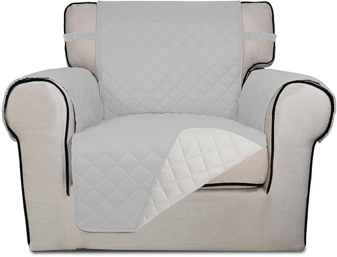 PureFit Reversible Quilted Sofa Cover, Water Resistant Slipcover Furniture by PureFit