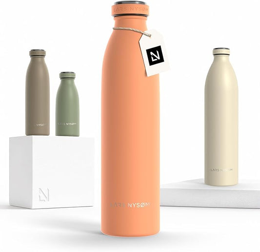 LARS NYSØM Stainless Steel Insulated Water Bottle 12oz 17oz 25oz 34oz 51oz | by LN