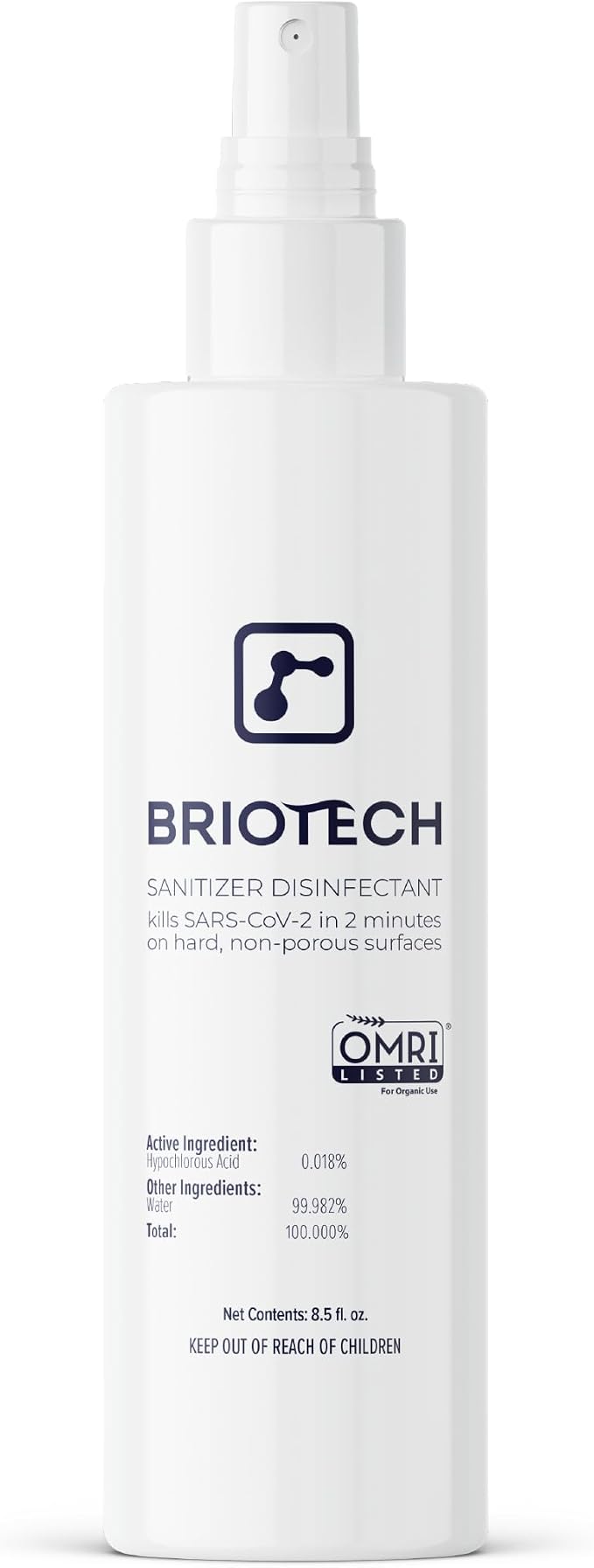 BRIOTECH Sanitizer Disinfectant Hypochlorous Spray, Kill 99.99% of Viruses & by BRIOTECHUSA