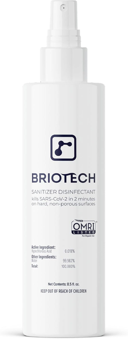 BRIOTECH Sanitizer Disinfectant Hypochlorous Spray, Kill 99.99% of Viruses & by BRIOTECHUSA