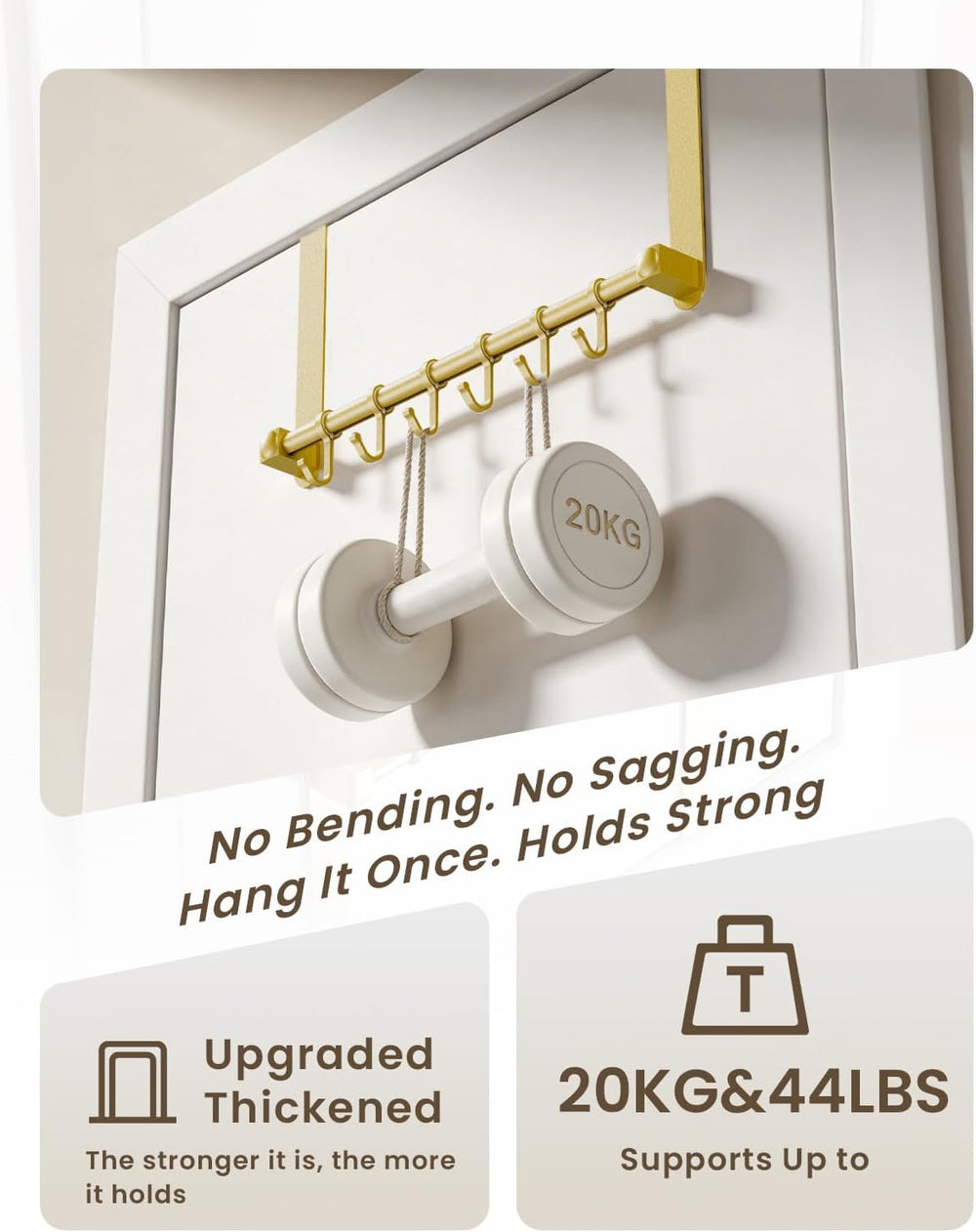 BOF Heavy Duty Over The Door Hooks, Door Hooks Hanger Organizer for Hanging