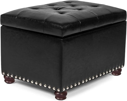 24'' Leather Storage Ottoman Rectangular Foot Rest Stool by DecentHomefocusoneveryonessmallfamilySimplefurnitureSophisticatedlifestyleYourspaceplannerknowyoubetterbecausemoreprofessional