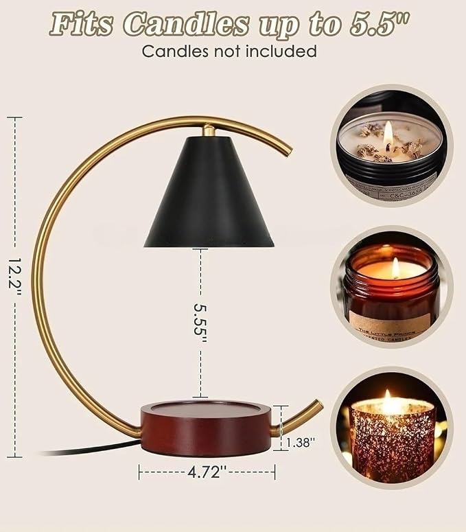 Candle Warmer Lamp with Timer and Dimmer, Electric Scented Wax Warmer - Image 4