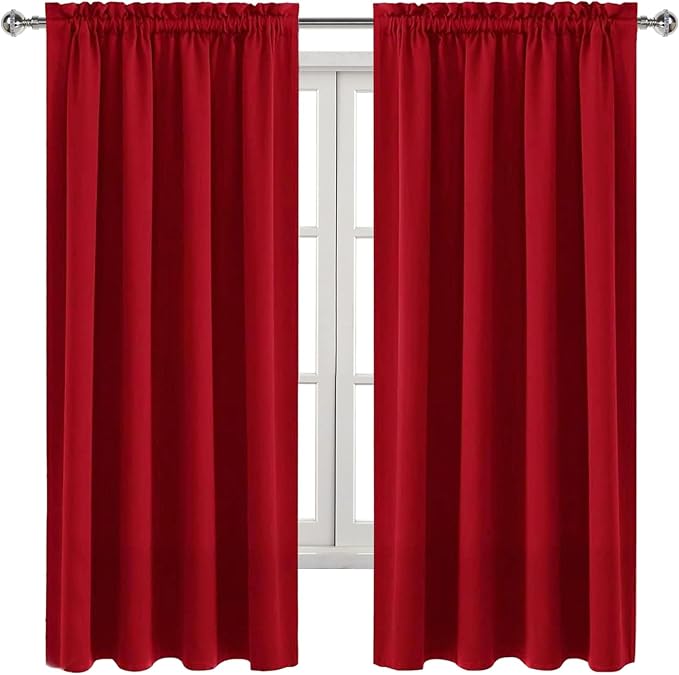 DWCN Blackout Curtains Room Darkening Thermal Insulated Bedroom Curtains Window - Image 9