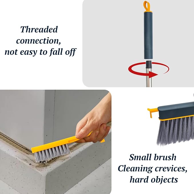 Long-Handled Broom and Dustpan Set, Windproof Broom Combination, 180-degree - Image 8