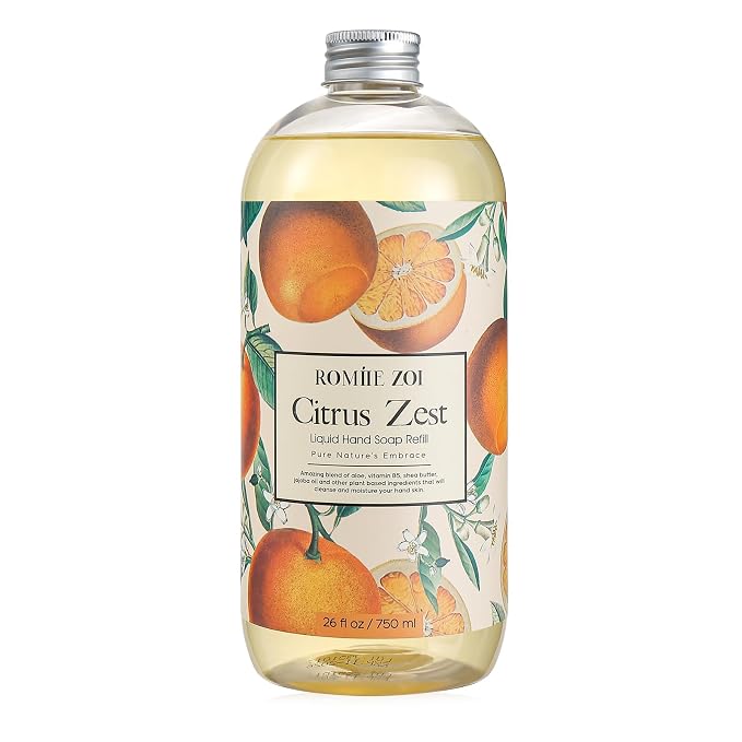ROMIIE ZOI Liquid Hand Soap Refill, Citrus Zest, Gentle & Moisturizing Formula by ROMIIEZOI
