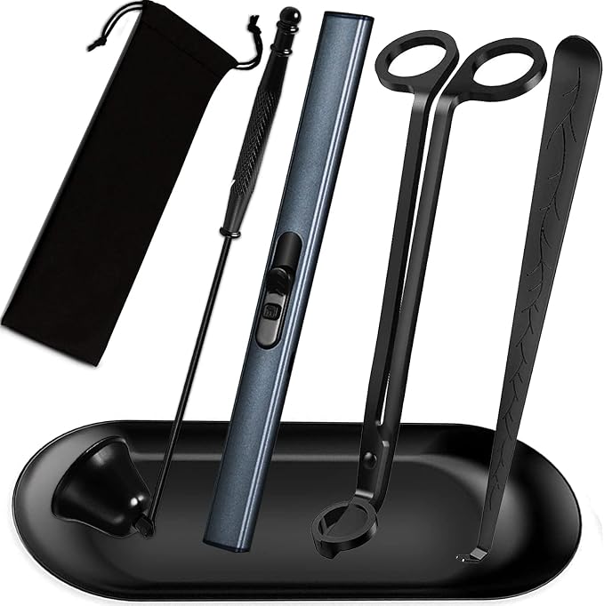5IN1 Candle Accessory Set, Candle Wick Trimmer Cutter, Candle Snuffer & Candle by KOAKOMI