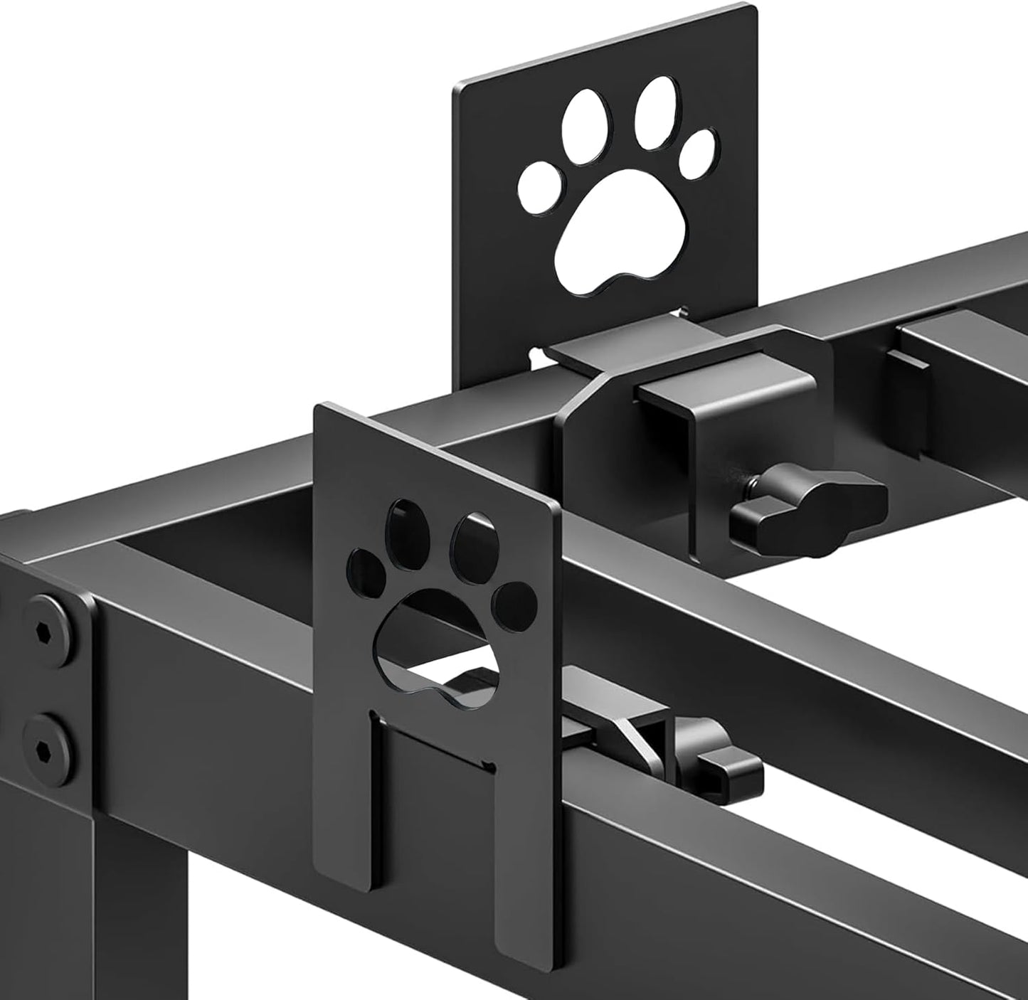 Adjustable Non Slip Mattress Gaskets, Mattress Holder in Place Gripper for Bed Frame, Heavy Duty Anti-Slip Baffle Retainer Bar, Keep Mattress from Sliding Gripper, 6 PCS, Cute Paw