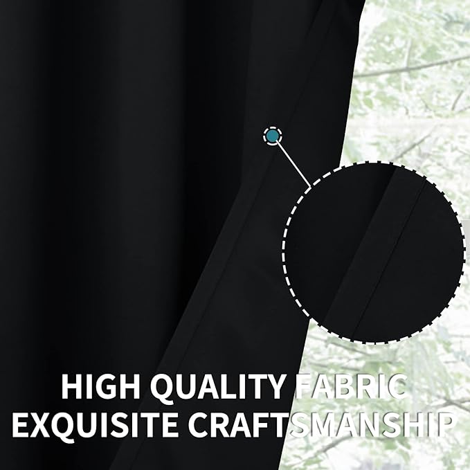 BGment Black Curtains 36 Inches Long - Image 6