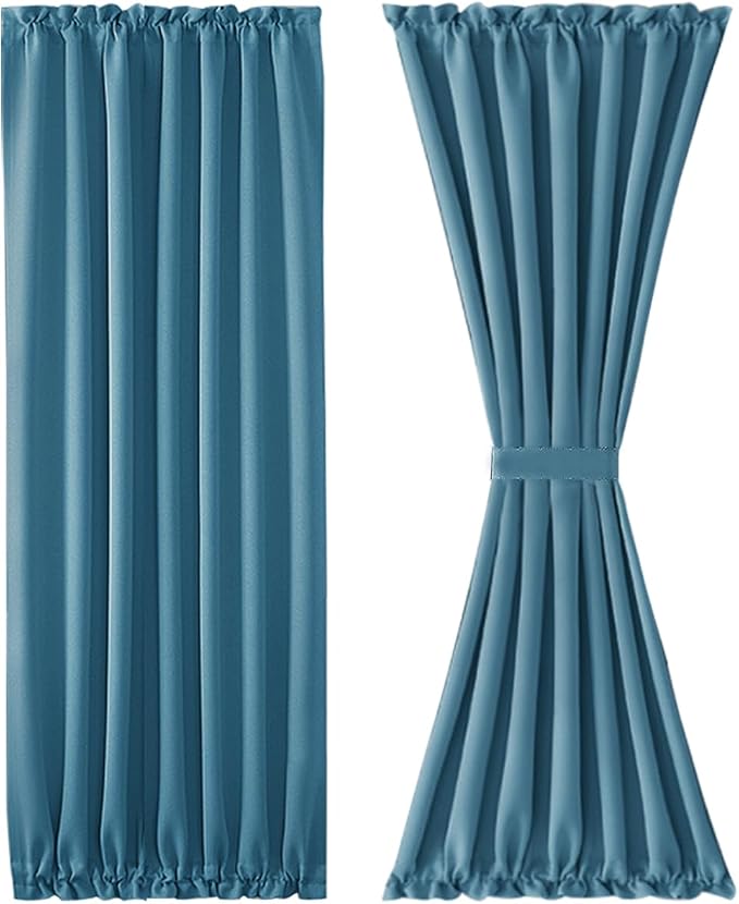 DWCN French Door Curtains – Rod Pocket Thermal Blackout Curtain - Image 7