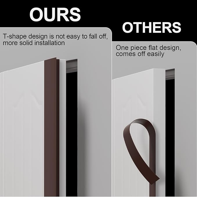 T-Shaped Door Draft Stopper, 1.97 in x 20 Ft Silicone Seal Strip - Image 5