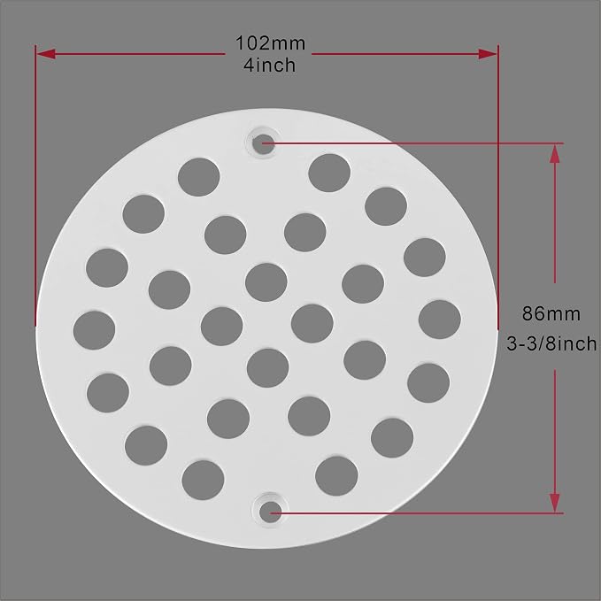 4-Inch Screw-in Shower Strainer Drain Cover Replacement Floor Strainer - Image 2