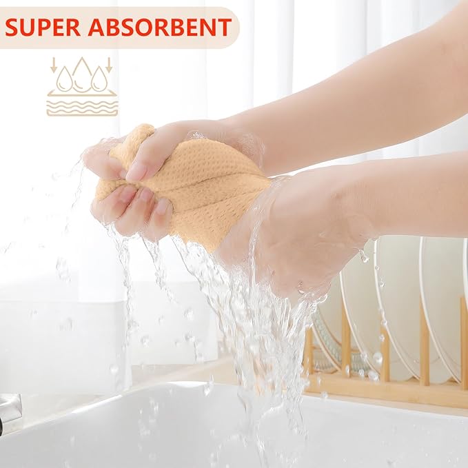 Homaxy 100% Cotton Waffle Weave Kitchen Dish Cloths, Ultra Soft Absorbent Quick - Image 3