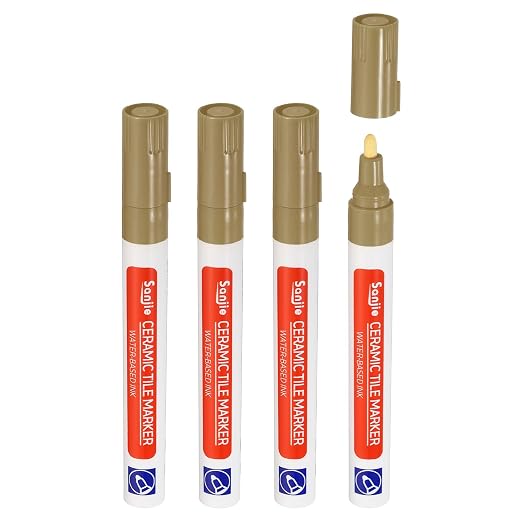 PATIKIL Grout Pen, 4 Pack Khaki Tile Marker Waterproof Grout Sealer Pen Tile by PATIKIL