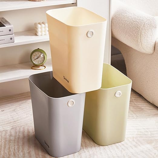 Rectanglar Small Trash Can 3 Pack, 3 Gallon/12 L Office Garbage Can Wastebasket - Image 7