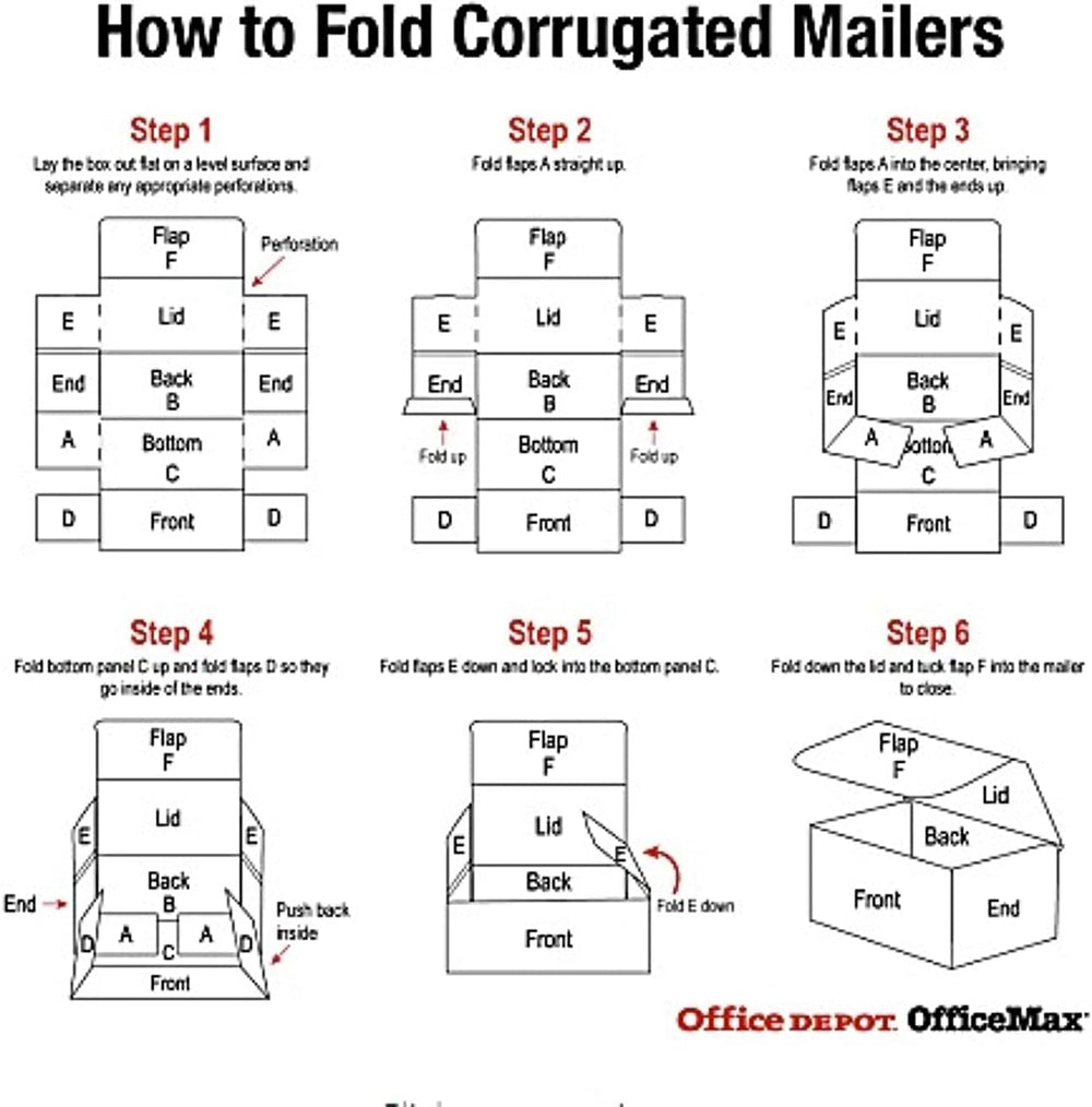 Secure Seal Shipping Boxes - 5x5x3" Mailers - White Foldable Corrugated ...