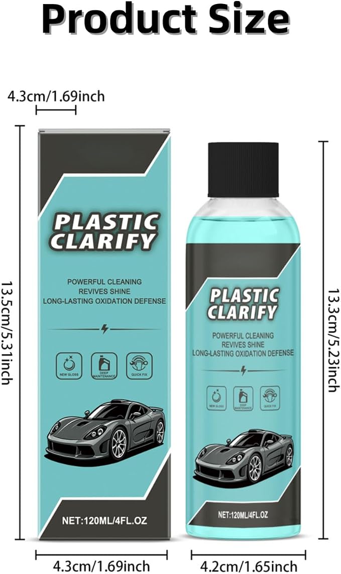 Plastic Clarify for Cars, Plastic Restorer for Cars Exterior, Detailing Spray - Image 9