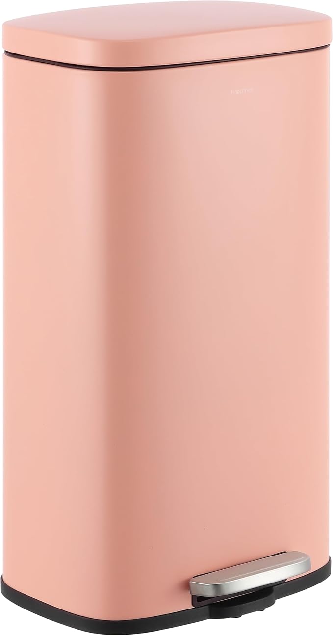 happimess HPM1011F Curtis 8-Gallon Step-Open Trash Can, Fingerprint Resistant by Happimess