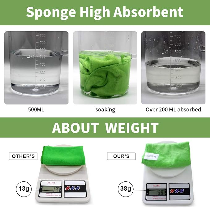 Microfiber Cloth 6Pack Cleaning Rags Absorbant Lint Free Cloth - Image 5