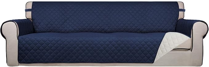 PureFit Reversible Quilted Sofa Cover, Water Resistant Slipcover Furniture by PureFit