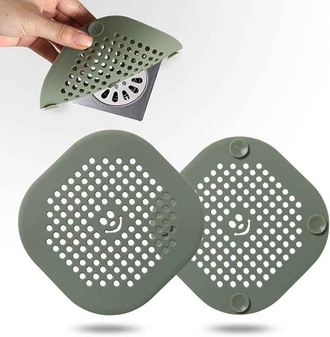 2 Pack Drain Hair Catcher Sturdy Silicone Drain Protector Hair Stopper by Couidlmakeslifecolorful