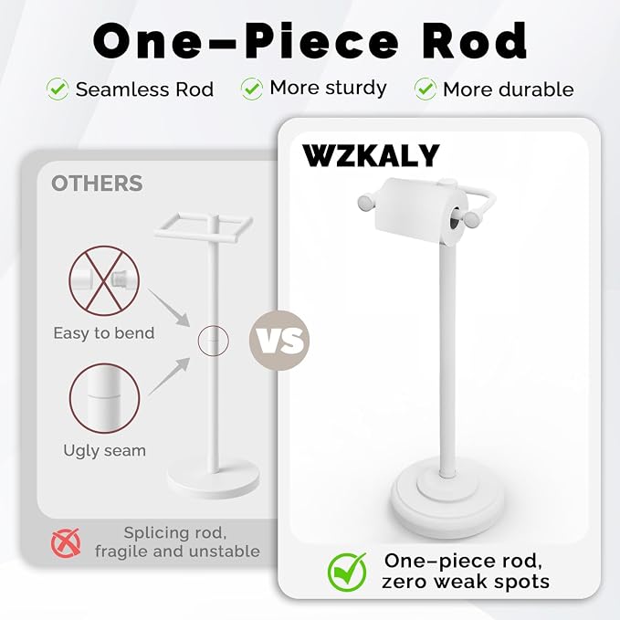 Toilet Paper Holder Stand, Post Pivoting Design & Stable Weighted Base SUS304 - Image 4