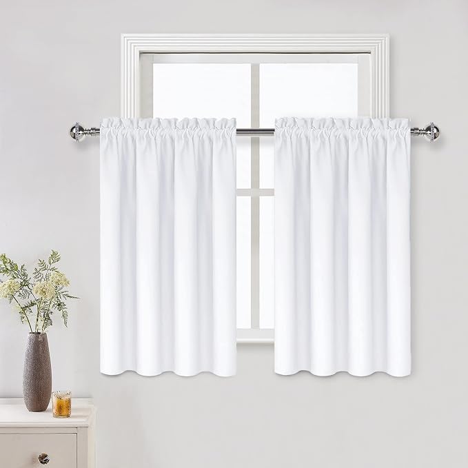 DWCN White Curtains for Living Room Thermal Insulated, 50% Light Blocking by DWCN