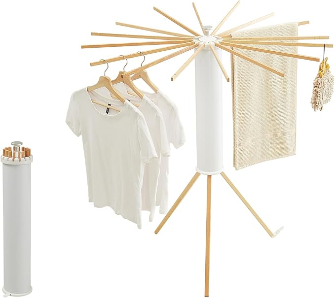 JOOM Tripod Clothes Drying Rack, Garment Rack Portable and Foldable Space