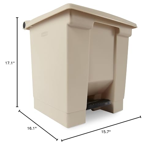Rubbermaid Commercial Products Legacy Step-On Trash/Garbage Can/Bin, 8 Gallon - Image 3
