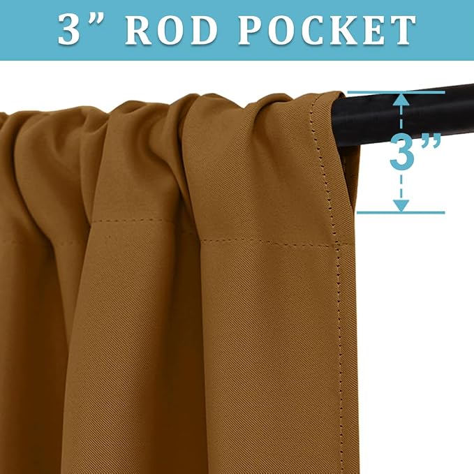 RYB HOME Small Curtains Blackout - Image 2