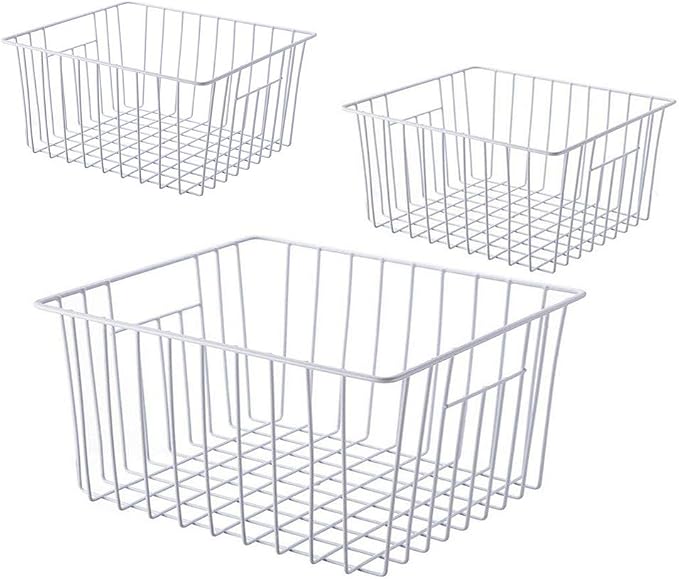 Upright Freezer Organizer Bins， Freezer Baskets by Unknown