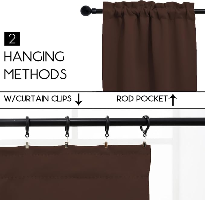 Pickluc Cafe Curtain 30 Inches Length, Rod Pocket Kitchen Curtain, Short - Image 2