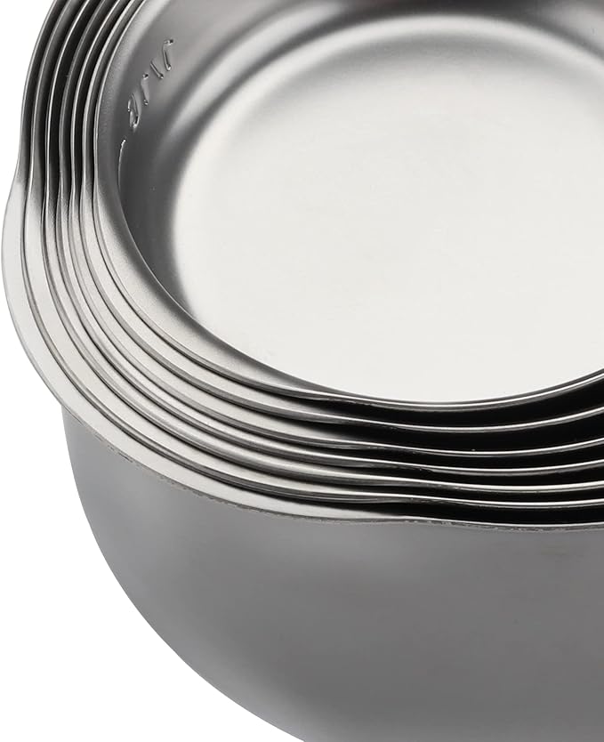 Stainless Steel Measuring Cups Set of 7 Stackable Heavy Duty Measuring Cups - Image 4