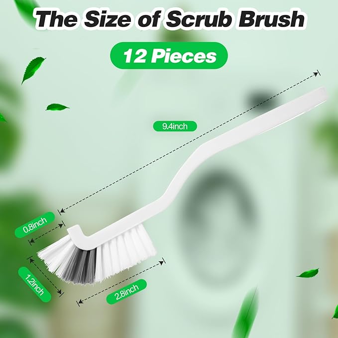Yinkin 12 Pcs Kitchen Scrub Brush Bulk Sink Bathroom Edge Corner Cleaning Brush - Image 2