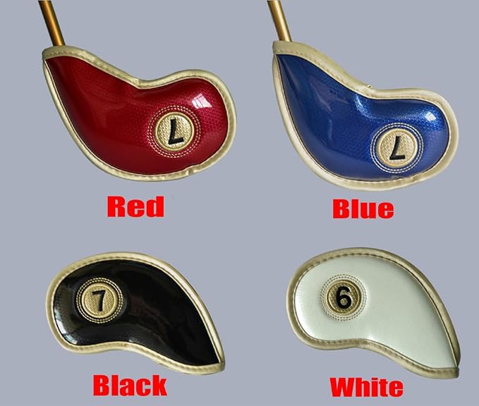 HISTAR 10pcs Crystal Pu Leather Golf Iron Head Covers Set Iron Club Headcover - Image 9