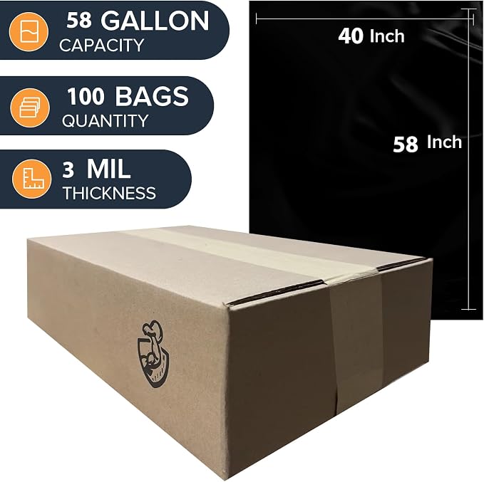 ToughBag 55-60 Gallon Heavy Duty Trash Bags - Image 2