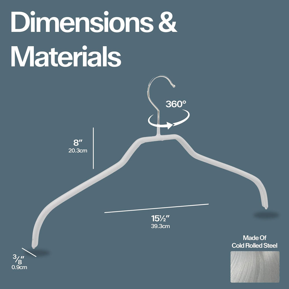 Mawa Clothing Hangers, Steel Hanger with Non-Slip Coating, for Shirts, Dresse...
