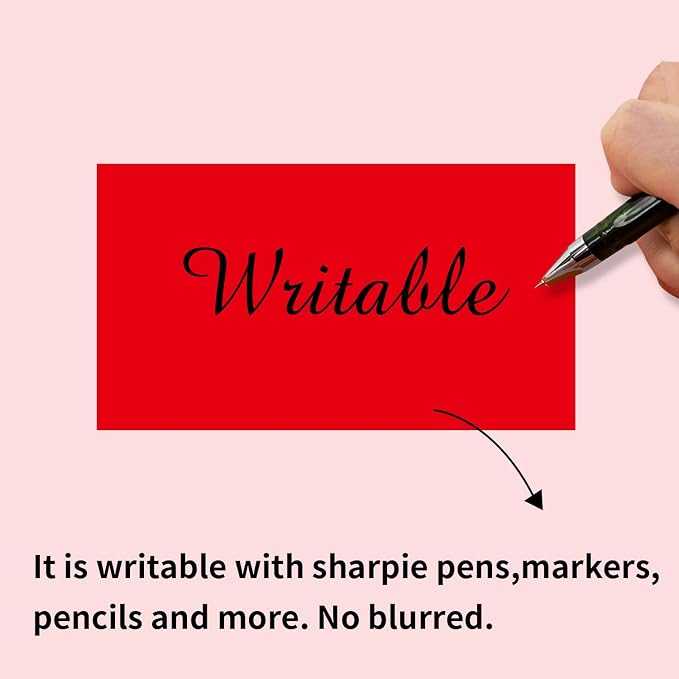 STARLIBOO 250 Red 2*3 Inch Rectangle Removable Writable Color Coding Labels - Image 4
