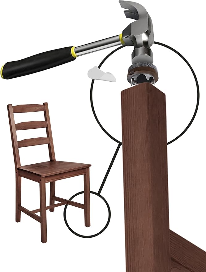 GorillaFelt Chair Leg Floor Protectors/Felt Chair Glides Tap-On Felt Furniture - Image 5