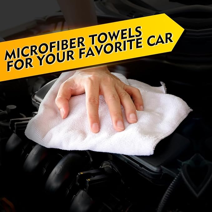 HOMEXCEL White Microfiber Cleaning Cloth 150 Pack, 12.5 x 12.5 inch Microfiber - Image 3