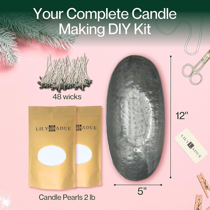 LILY LADUE Candle Refill Kit - 2Lb/32Oz Pearled Candles Sand and Wicks and - Image 2