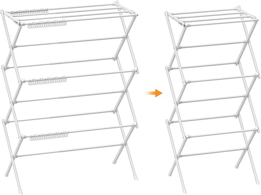 3 Tier Clothes Drying Rack, Foldable & Portable Clothing Drying Rack, by Rbitroise