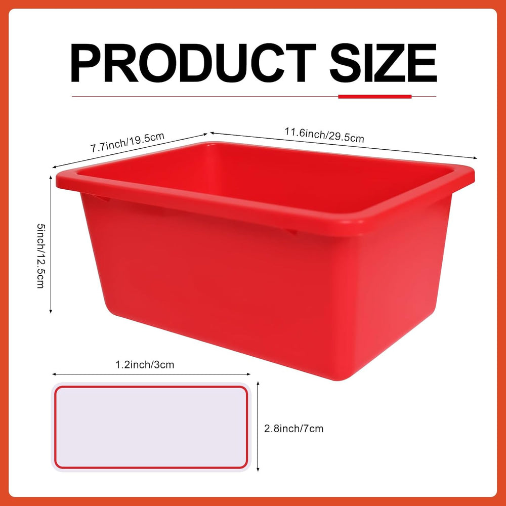 16 Pcs Plastic Cubby Storage Bins 8 Colors Home Organization Cubby Containers...