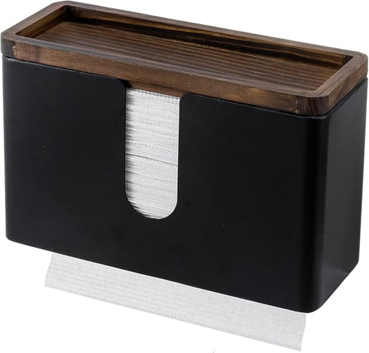 MyGift Deluxe Modern Matte Black Metal Folded Commercial Paper Towel Holder by MyGiftHome