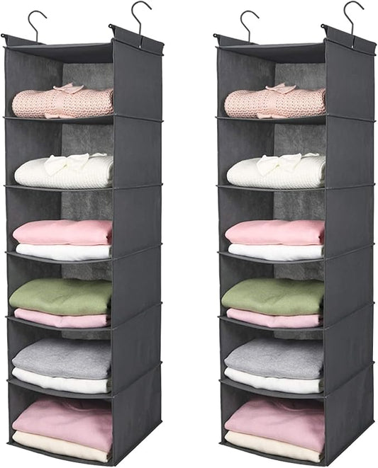 MAX Houser 6 Tier Shelf Hanging Closet Organizer, Closet Hanging Shelf by MAXHouser