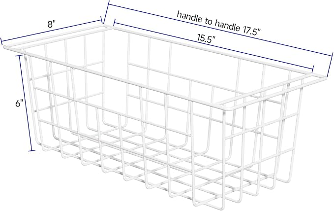 SANNO 17.5in Chest Freezer Basket, Freezer Organizer Bins, Sturdy Metal Wire - Image 2