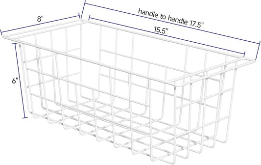SANNO 17.5in Chest Freezer Basket, Freezer Organizer Bins, Sturdy Metal Wire - Image 2