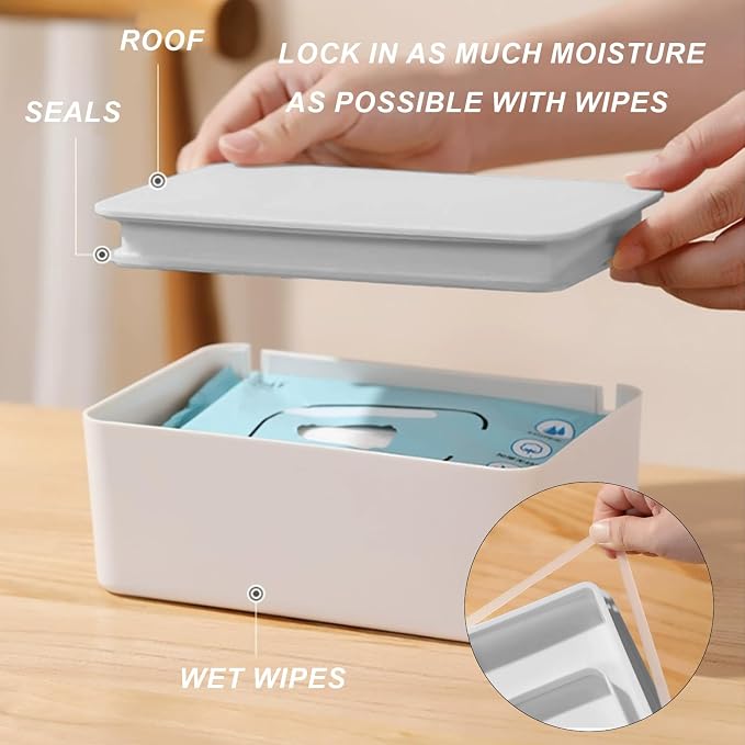 1 Pcs Diaper Wipes Dispenser, Refillable Wipe Container, Wipe Container - Image 5