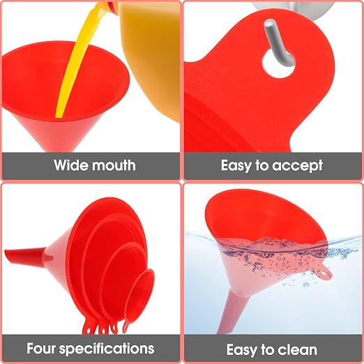 Oil Funnel Set - Plastic Funnel Kit - Image 7