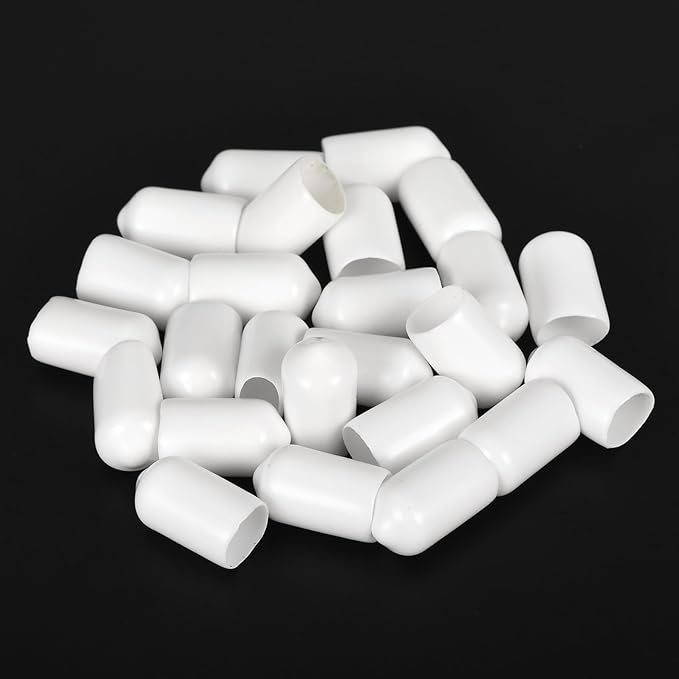 uxcell 20pcs Rubber End Caps 9mm ID Vinyl Round End Cap Cover Screw Thread - Image 4